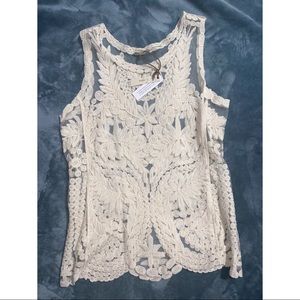 Cream Lace Tank